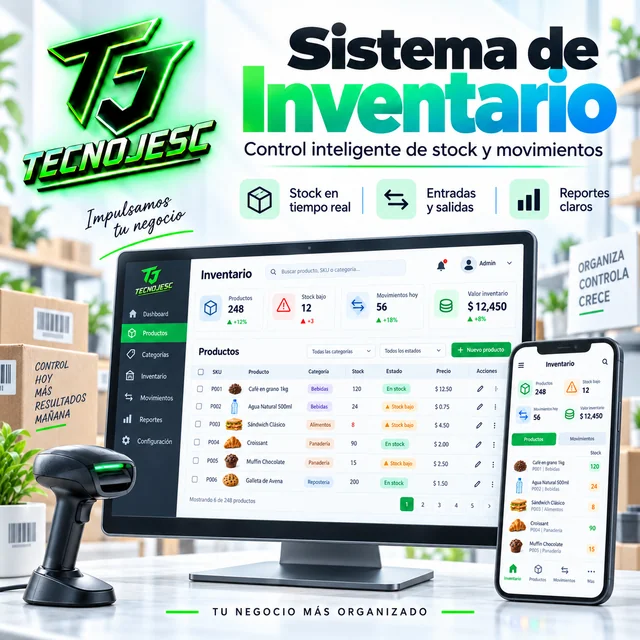 Sistema de inventario, presentación ilustrativa