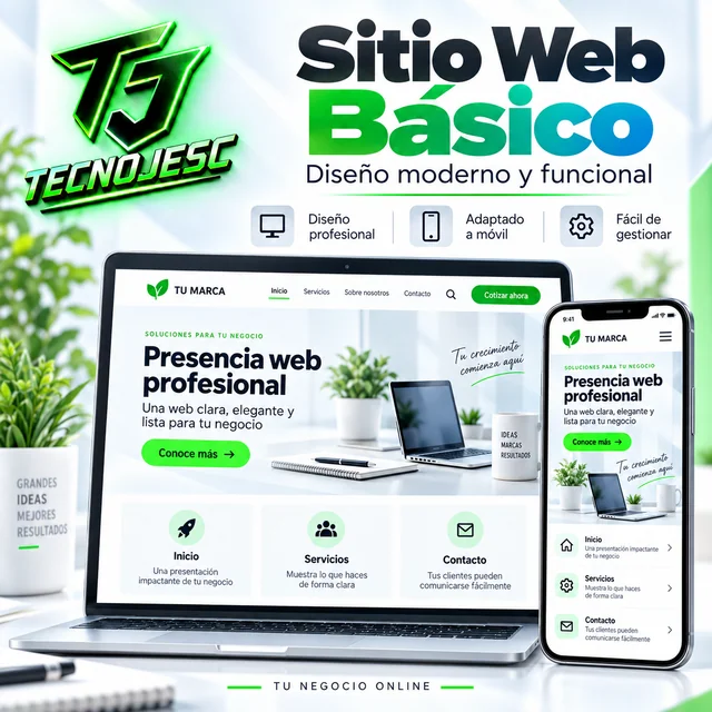 Sitio web básico, presentación ilustrativa