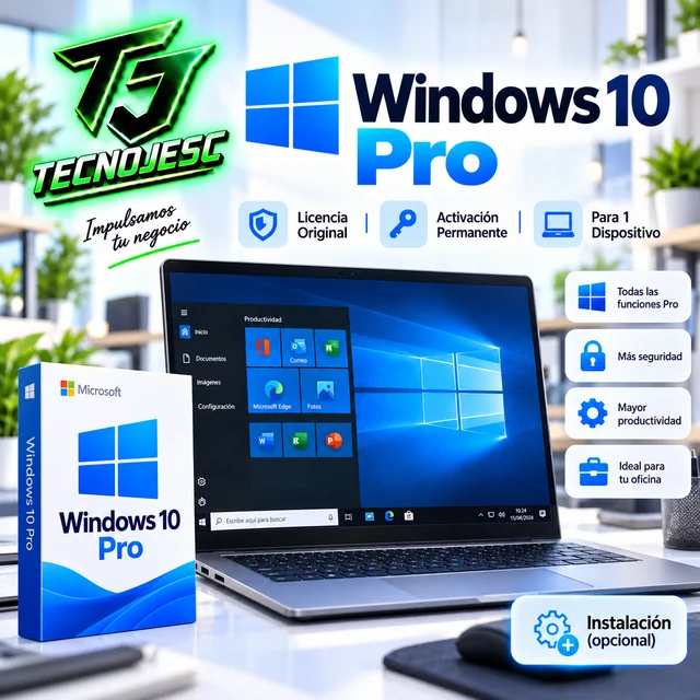 Windows 10 Pro, presentación ilustrativa