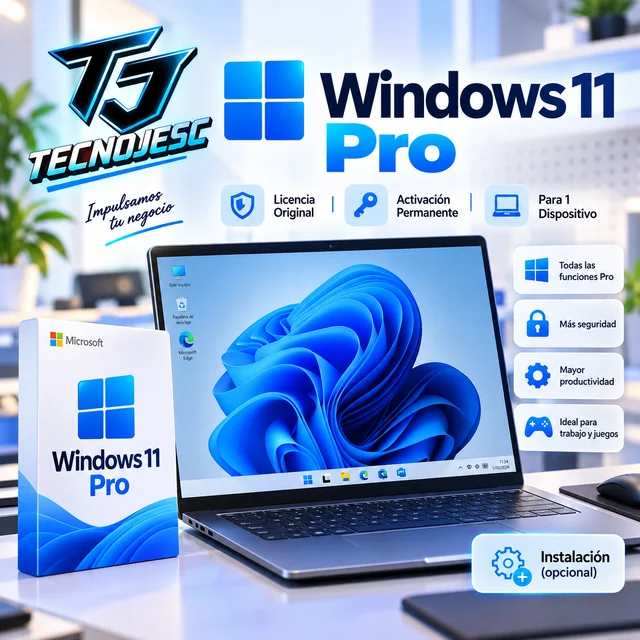 Windows 11 Pro, presentación ilustrativa